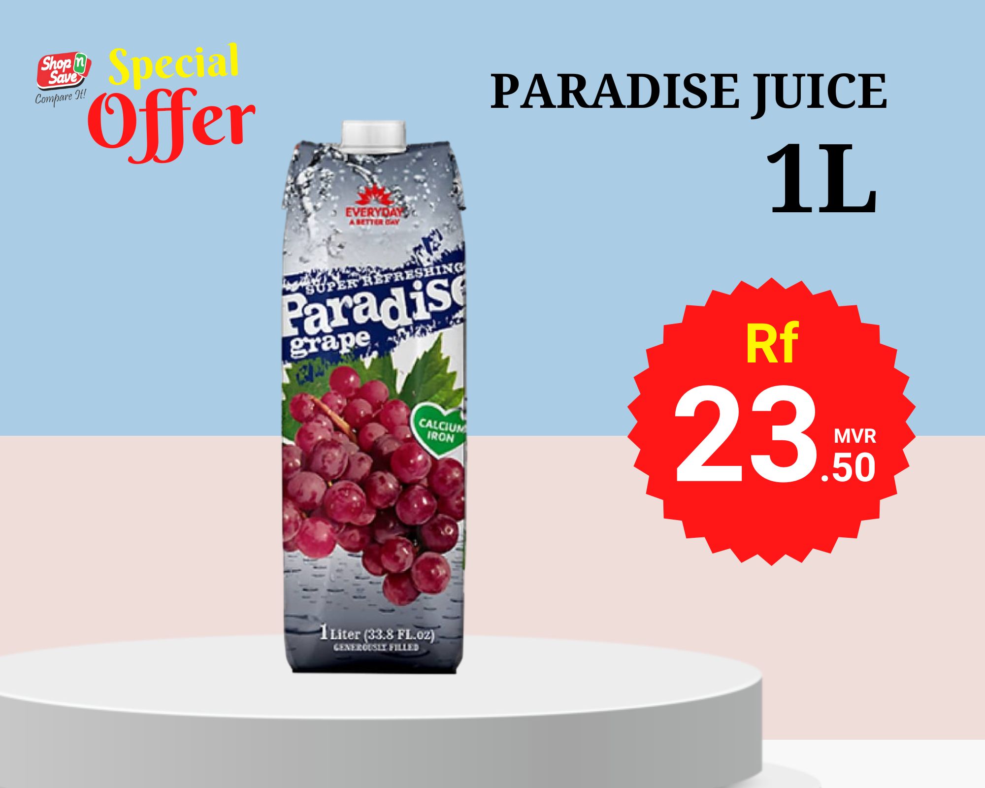 PARADISE GRAPE 1LTR JUICE