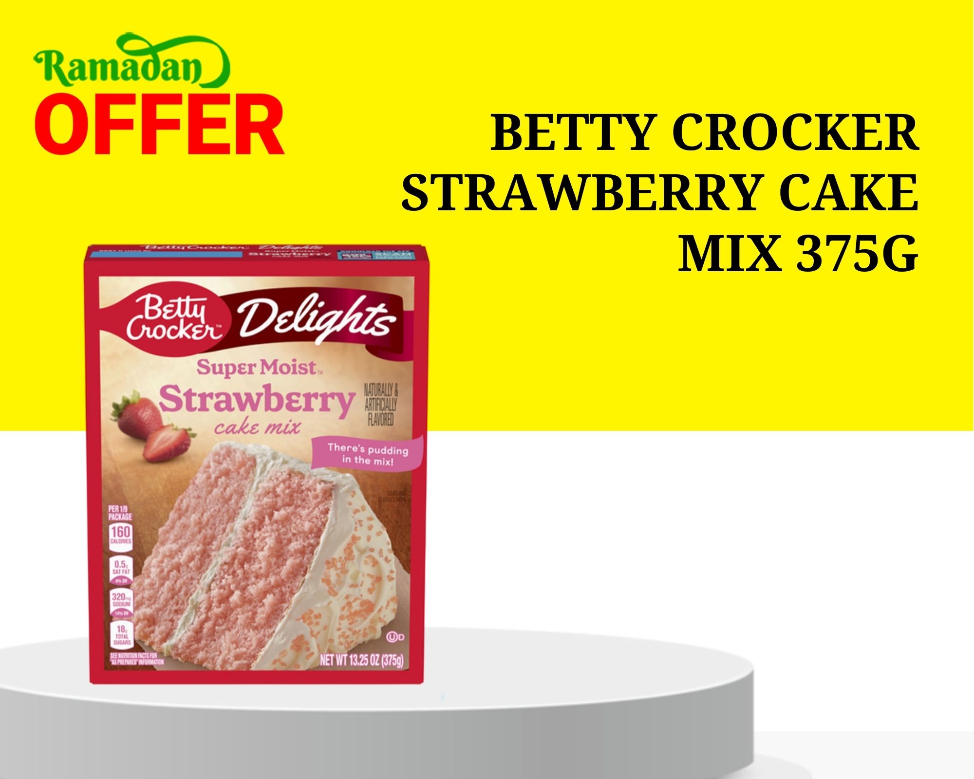 BETTY CROCKER DELIGHTS SUPER MOIST FRENCH VANILLA CAKE MIX 375G